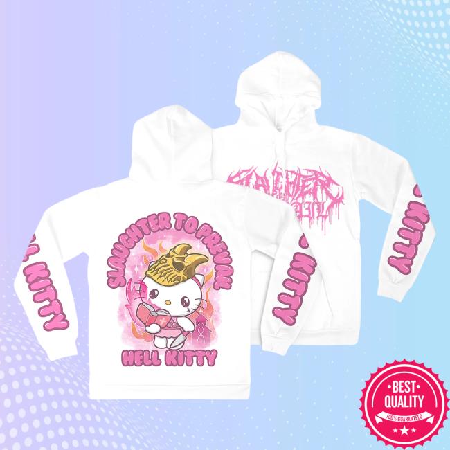 Official Slaughter To Prevail Metal Rising Merch Store Slaughter To Prevail - Hell Kitty White Crew Risingmerch