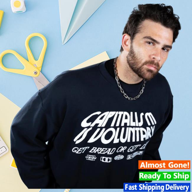 Official Ideologie Shop Merch Ideologie Get Bread / Get Dead Crewneck Sweatshirt (Navy Edit)