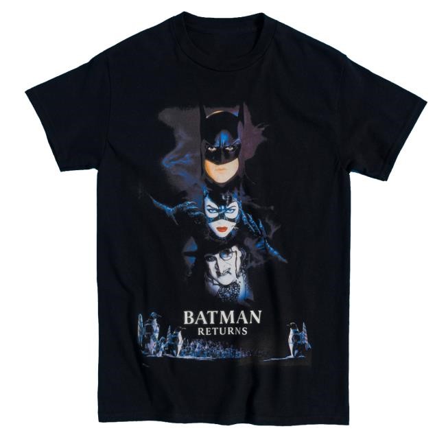 Truffle Shuffle Dc Comics Batman Returns Movie Poster Black Tee