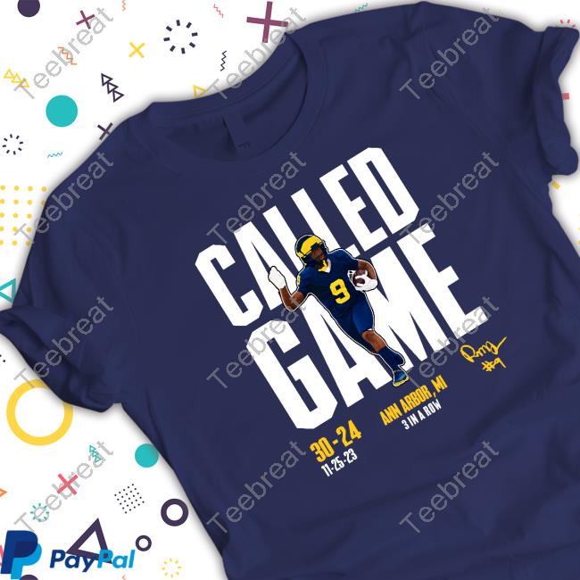 Official The Players Trunk Rod Moore Called Game Ann Arbor Michigan History 3 In A Row 11/25/23 Shirt