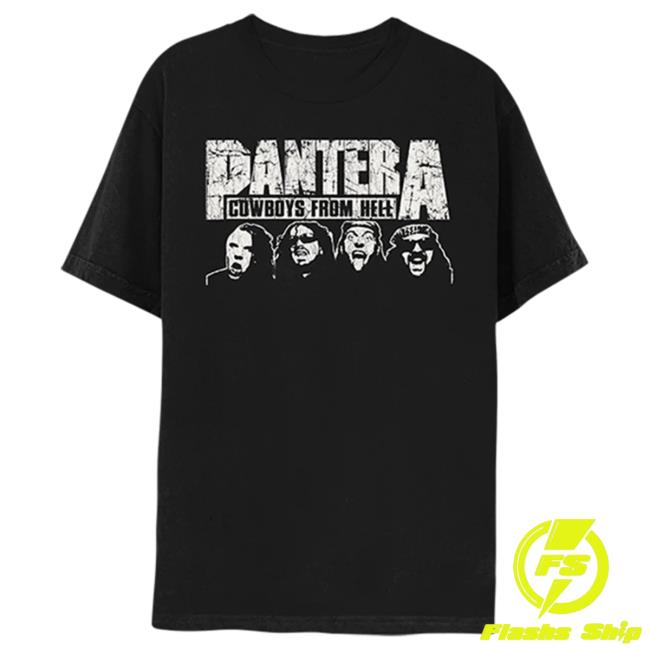 Official Pantera Merch Store Pantera Cowboys From Hell World Tour 2023 Black Shirt 2023