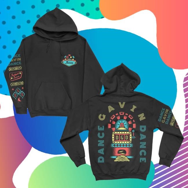 Official Dance Gavin Dance Merch Slot Machine Black Pullover Hoodie DanceGavinDance