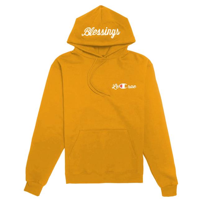 Official Merch Bar Lecrae Store Limited Edition Gold Blessings Hoodie MerchBar