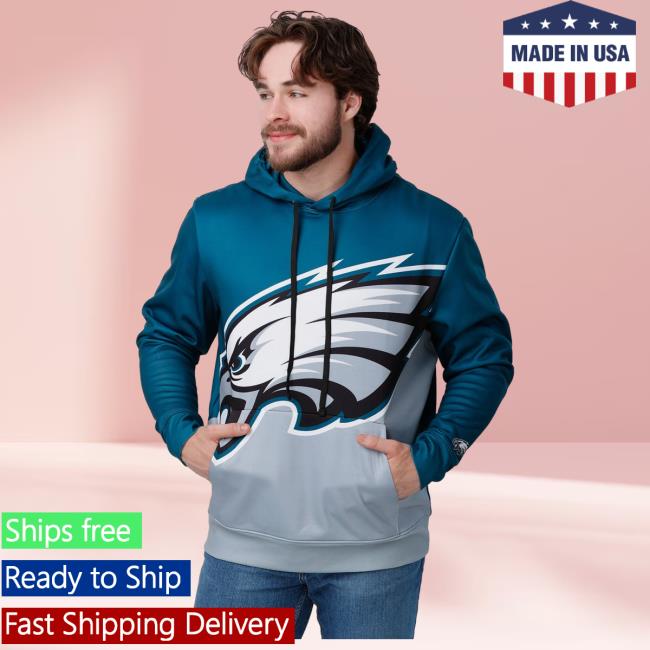 Official Foco Merch Store Shop Foco Philadelphia Eagles Bold Logo Crew neck Sweatshirt Foco Apparel Clothing
