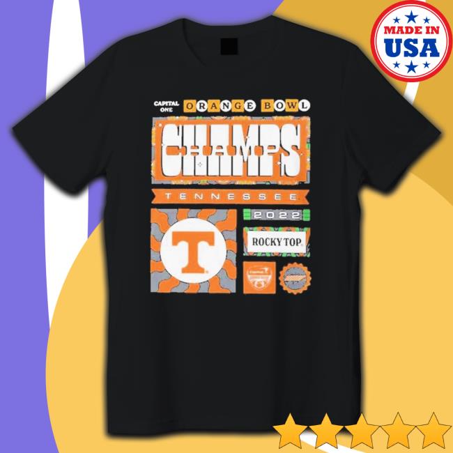 Capital One Orange Bowl Champs Tennessee 2022 Rocky Top Tee Shirt