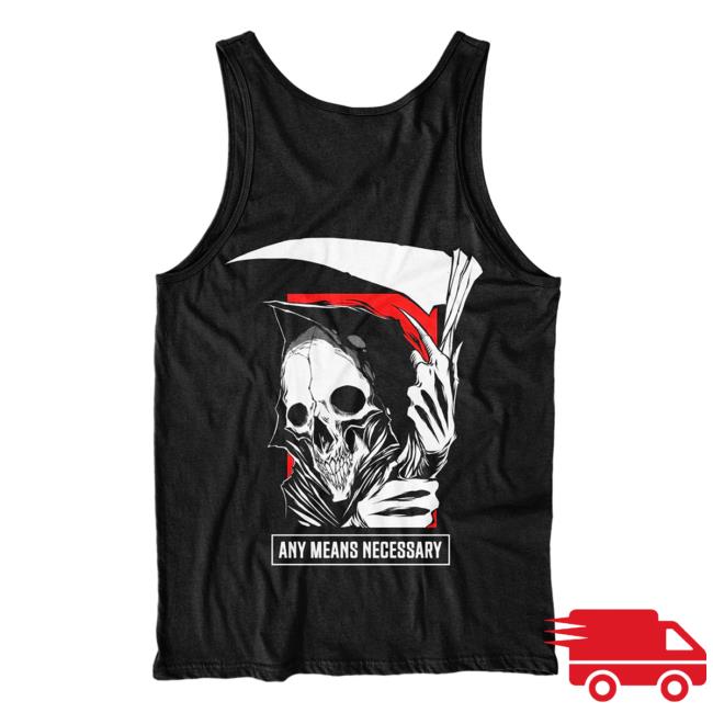 Any Means Necessary Clothing Reaper Tank Top T Shirt Black