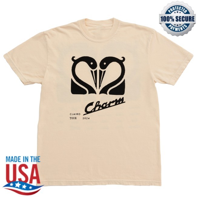 Clairo Charm Swan Tour T Shirt Clairo Merch