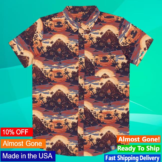 Official Stardew Valley Clothing Merch Store Stardew Valley Ginger Island Resort Button Up Tees StardewValley Shop