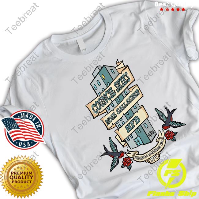 Official Council Skies Noel Gallagher Pete Mckee Manchester Wythenshawe Park 2023 T-Shirt