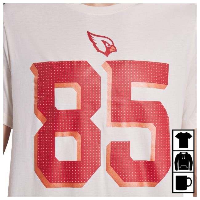 Official NFL Men's Arizona Cardinals Trey McBride Nike Natural 2025 Rivalries Collection Player Name & Number T Shirt ArizonaCardinals