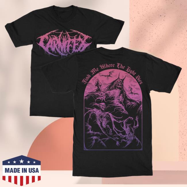 Official Indie Merch Store Shop Carnifex "Where The Light Dies" New Shirt IndieMerchStore