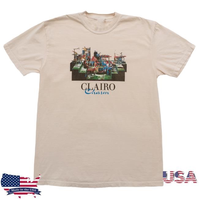 Official Clairo Merch Store Clairo Charm Stage Hot Shirt (Ivory)