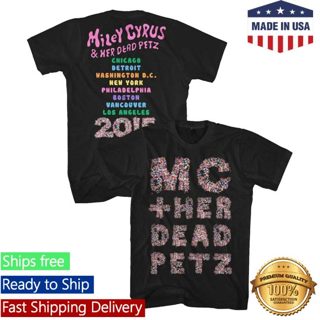 Official Merch Bar Miley Cyrus Merch Store Dead Petz Tour Crewneck Sweatshirt Black MerchBar MileyCyrus Apparel Clothing Shop