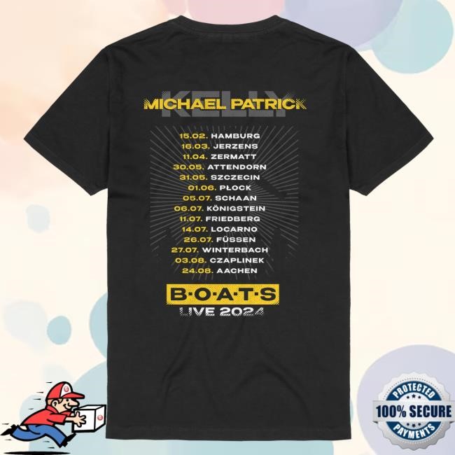 Michael Patrick Kelly B•O•A•T•S LIVE 2024 Tee M.P.K Merch