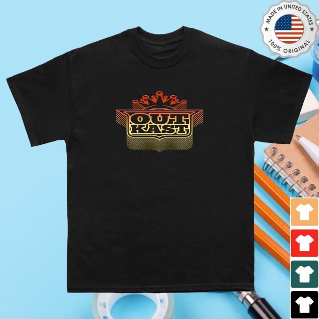 Official Outkast Merch Store Shop Gold Dot Logo Black Popover Shirt