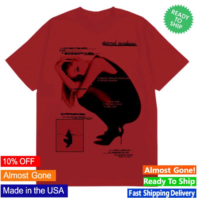Official Ariana Grande Store Shop Merch Eternal Sunshine Tracklist T Shirt