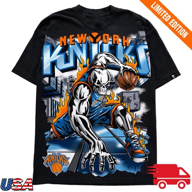 Official Warren Lotas Knicks Sky High Tee - Black Official Warren Lotas Knicks Sky High New Shirt - Black