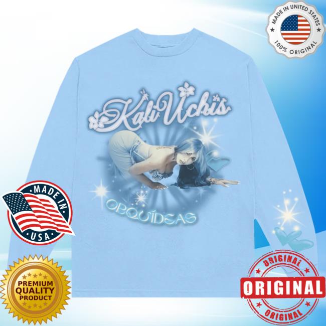 Official Kali Uchis Merch Store Kali Uchis Blue Orquídeas Long Sleeve Shirt 2024 Kali Uchis Clothing Shop KaliUchis ShopKaliUchis