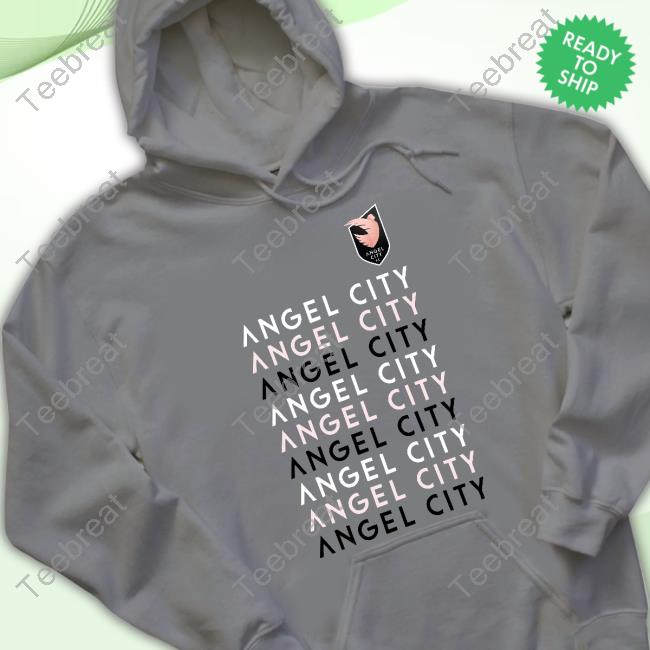Official Angel City FC Merch ACFC X Mitchell And Ness Wordmark Triblend Shirt