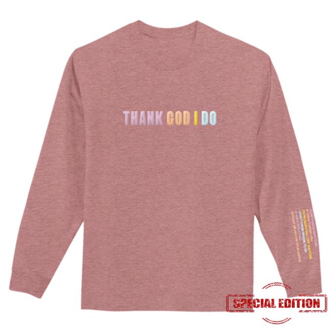 Official Lauren Daigle Store Merch Thank God I Do Long Sleeve Tees Laurendaigle