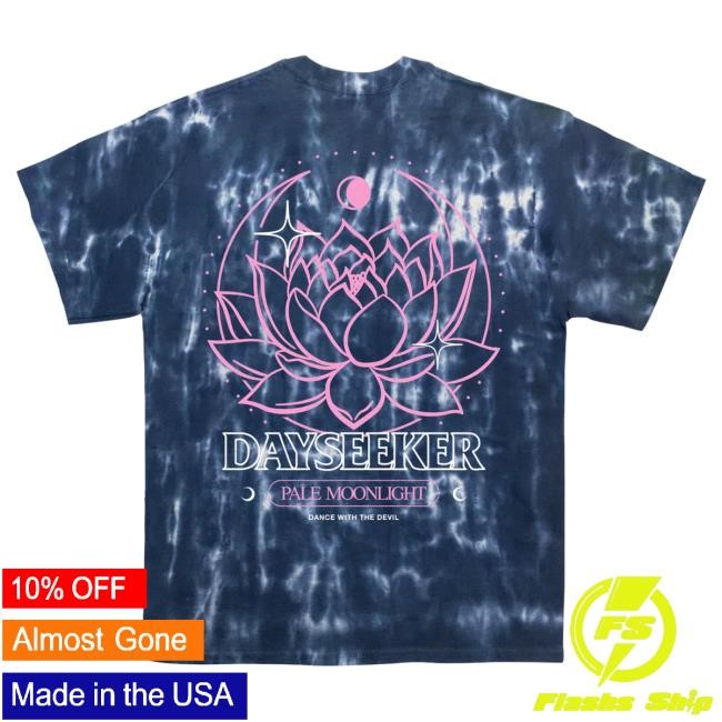 Dayseeker - Pale Moonlight Lotus Dye Tee Shirt Dayseeker Band Merch