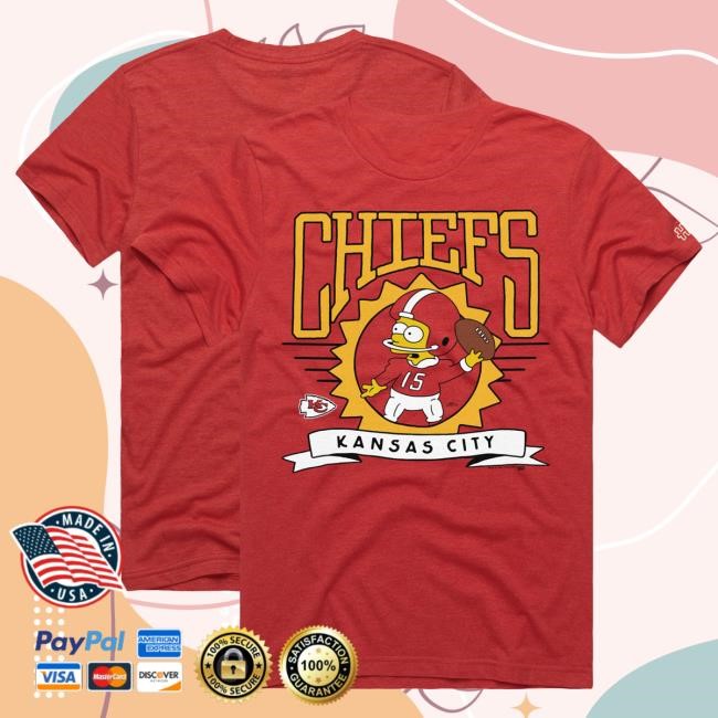 Official Kansas City Chiefs Homage x The Simpsons Unisex Tee - Red