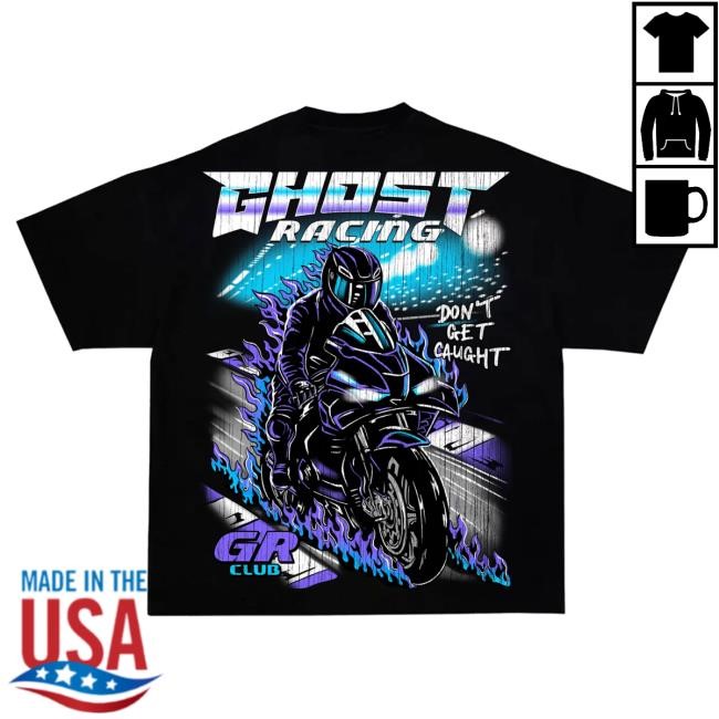 Official Ghost Racing Merch Store Vintage Track Shirts - Black