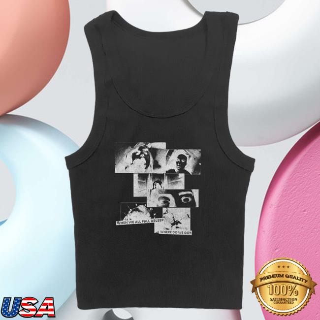 Official Billie Eilish Merch Store Billie Eilish When We All Fall Asleep, Where Do We Go? Anniversary Tank In Black Shirts Billie Eilish Apparel Clothing Shop BillieEilish
