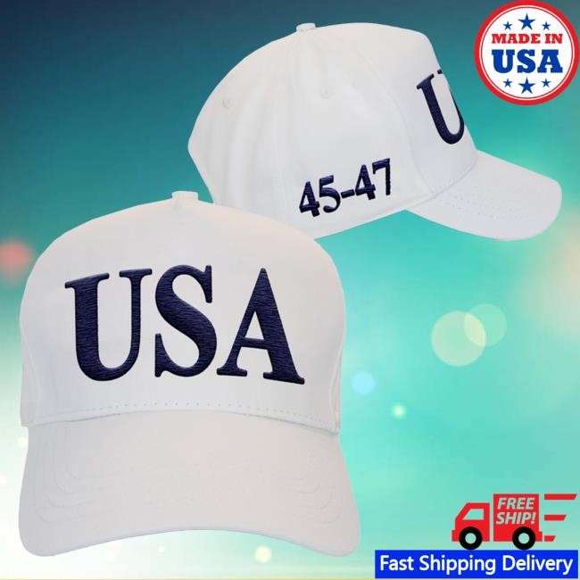 Donald Trump USA 45-47 White Hat for Street Style