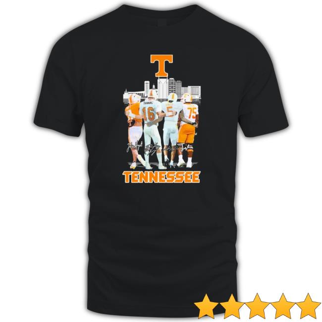 Tennessee Volunteers Skyline Team Players Signatures Sweatshirt