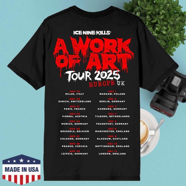 Itin Tee Ice Nine Kills A Work Of Art Ice Nine Kills Itin Tee Band Merch Official
