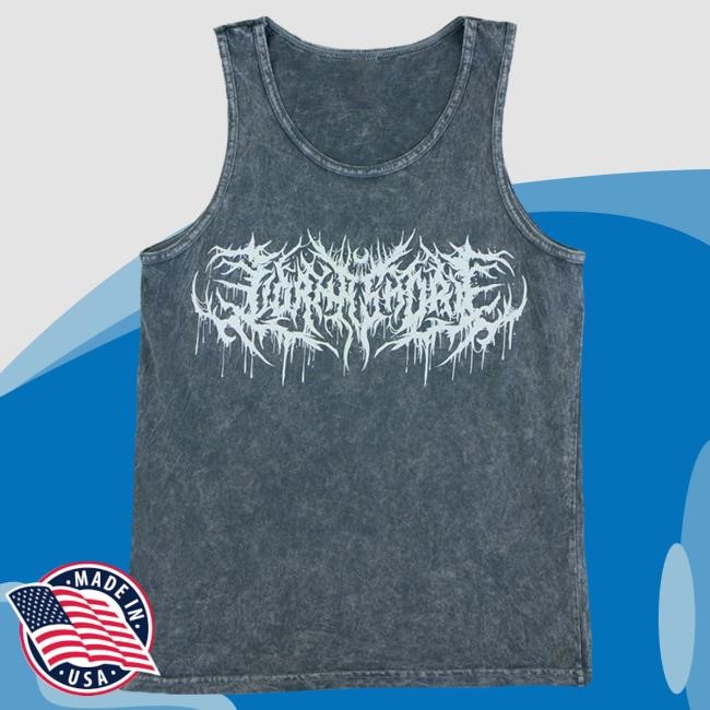 Lorna Shore Logo Mineral Wash Tank Top (Grey) Tshirt Lorna Shore Official Merch Store