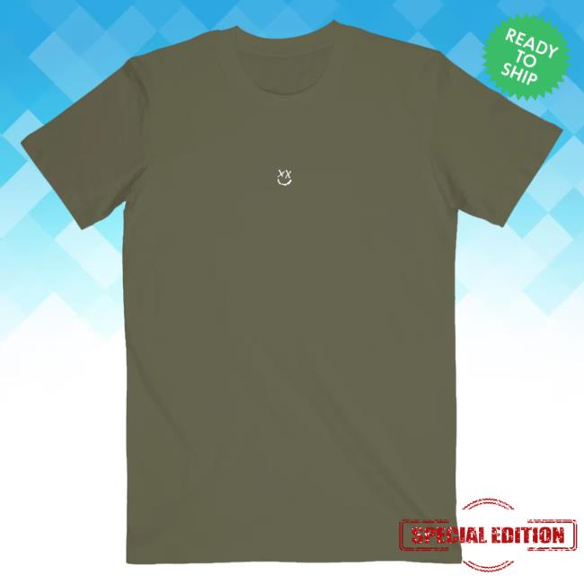 Official Louis Tomlinson Merch Store Louis Tomlinson Olive Reflection Smiley Shirt New LouisTomlinson Apparel Clothing Shop