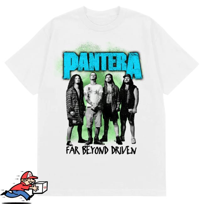 Official Pantera Merch Store Pantera Far Beyond Driven White T-Shirt