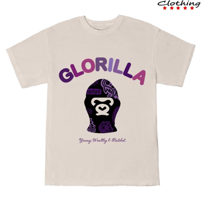 Official GloRilla Merch Store Paisley Ski Mask T-Shirt GloRilla Apparel Clothing Shop Glo Rilla