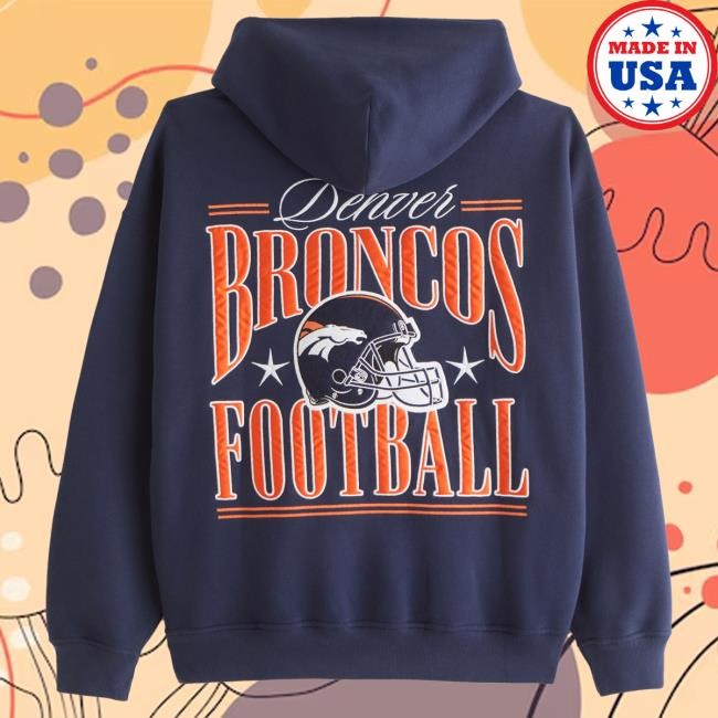 Official Abercrombie And Fitch Denver Broncos Graphic Hood