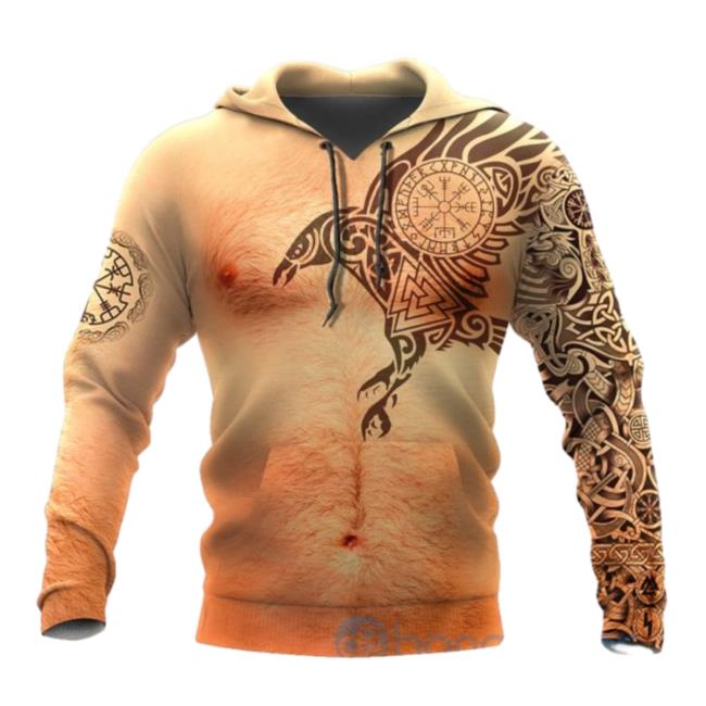 Official Banantees Vikings Fury Tattoos Real All Over Printed 3D Hoodie