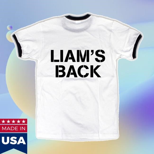 Official Liam Gallagher Merch Store Liam's Back Ringer T Shirt | Liam Gallagher