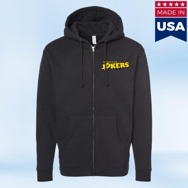Impractical Jokers Store Shop Black Caricature Logo Zip Up Hoodies ImpracticalJokers