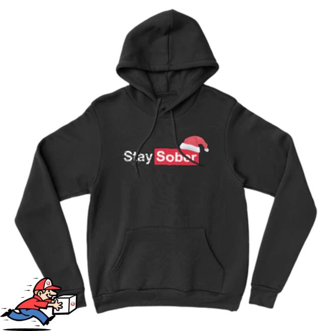 Daydrian Harding Merch Santa's Stay Sober Black T Shirt