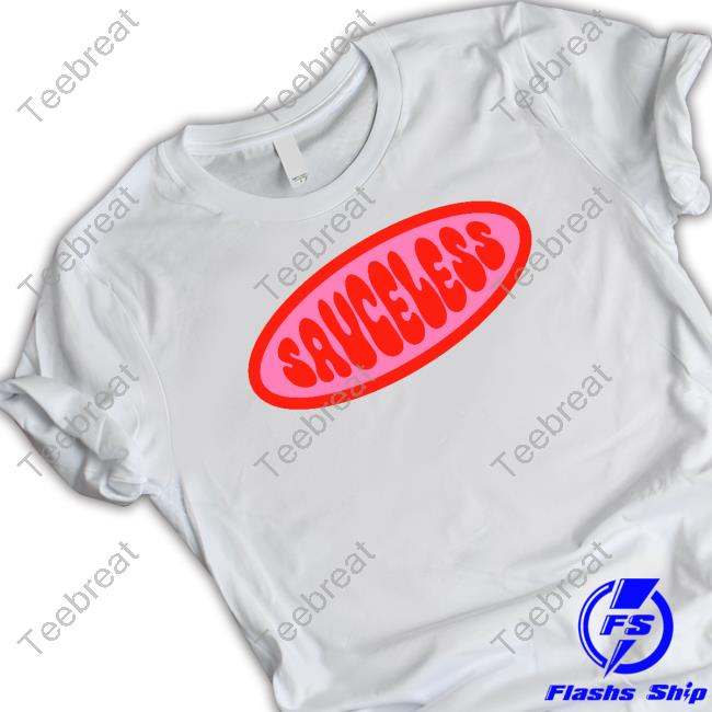 Dimzinc Merch Sauceless White Tee Shirt Amelia Dimoldenberg