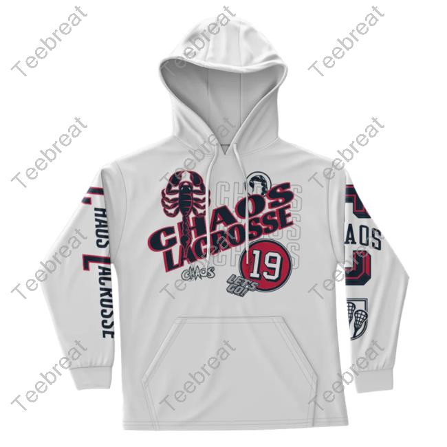 Official Premier Lacrosse League Shop Chaos All Over Print Hoodies
