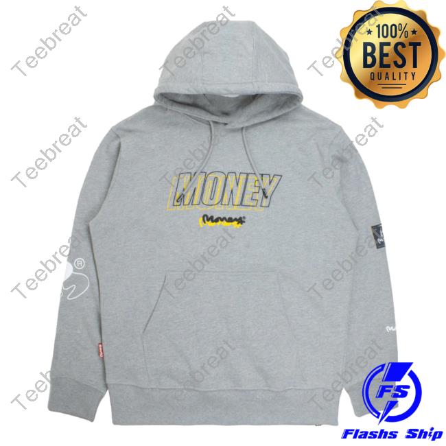 Official Money Clothing Compound Logo Hooded Sweatshirt Grey