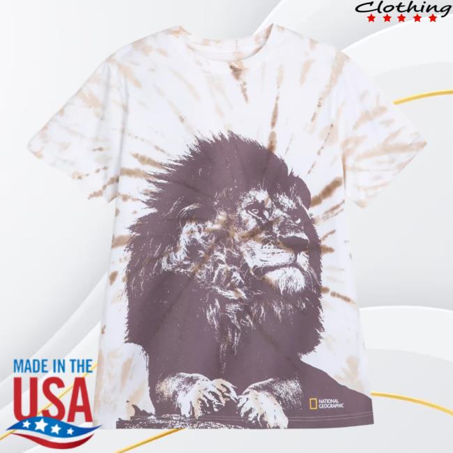 Official Clothing Store Merch Shop Disney National Geographic Lion Tie Dye Hot Shirt ShopDisney