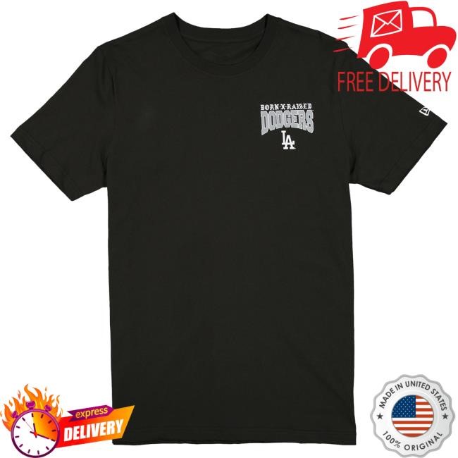 Official Born X Raised Merch Store Shop Born X Raised + Dodgers Dog Top Shirt: White BornXRaised