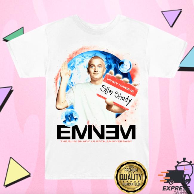 Official Eminem Merch Store Slim Shady Eminem Sslp25 Name Tag T-Shirt Eminem Apparel Clothing Shop SlimShady