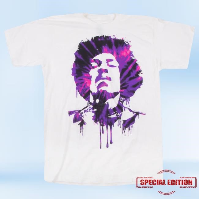 Jimi Hendrix Psychedelic White Tees
