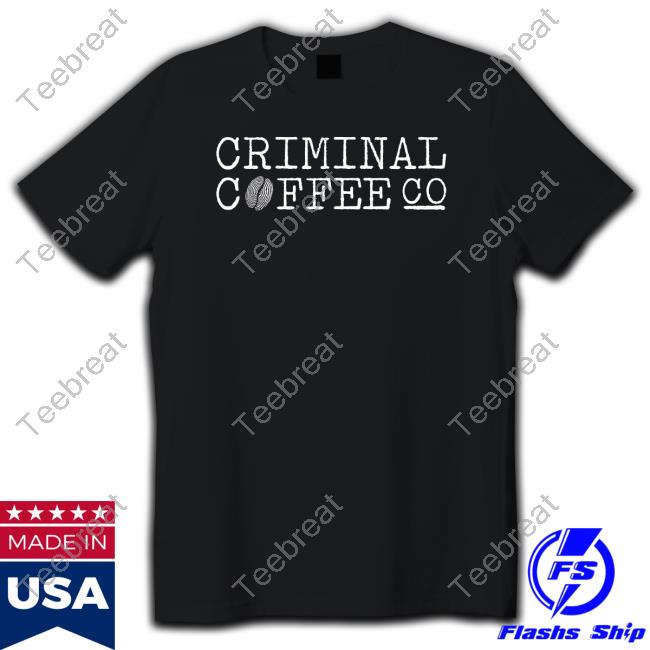 Criminal Coffee Logo Black T Shirt
