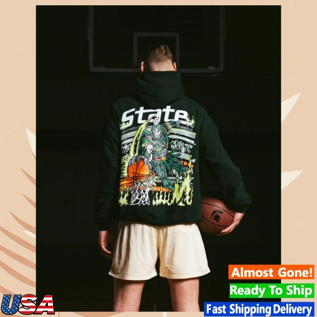Sana Detroit MSU Court Gladiator Hoodie Green Court Layer