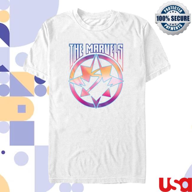 Official AMC Movie Merchandise The Marvels Pastel Crest Tee